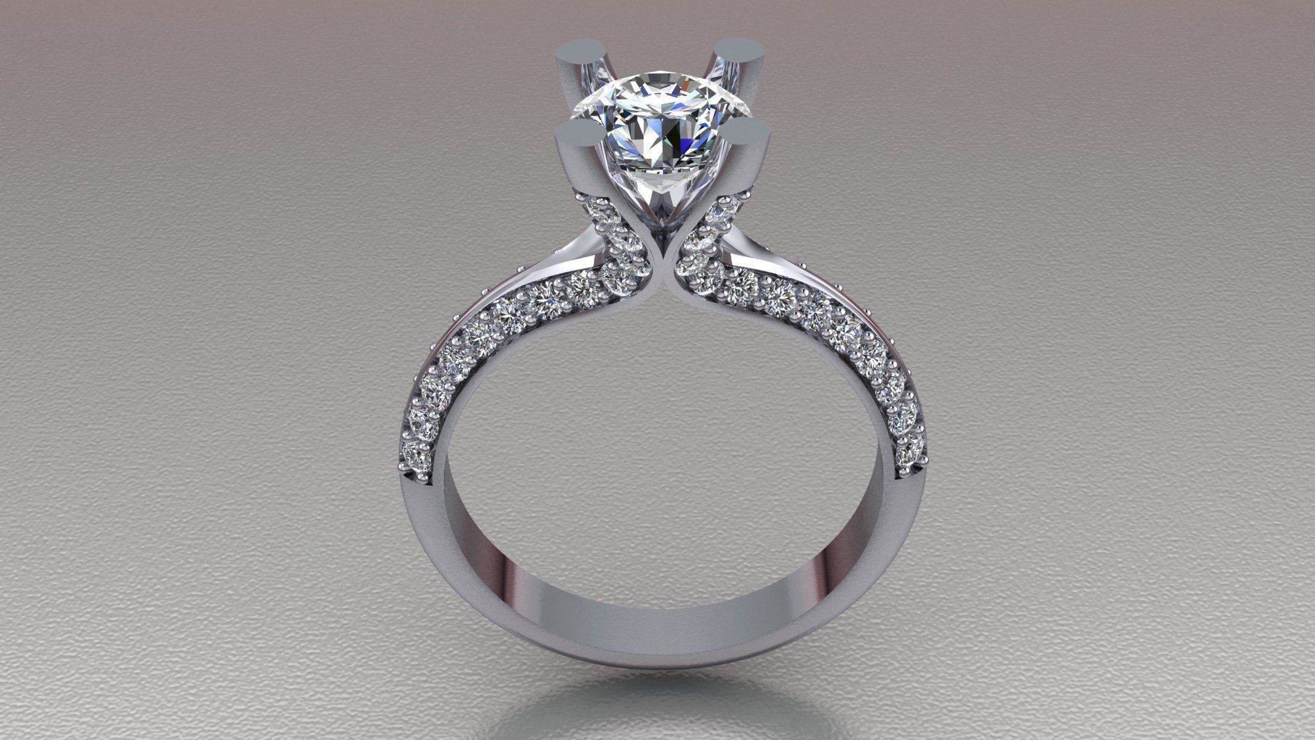 Diamond ring 3D print model_1
