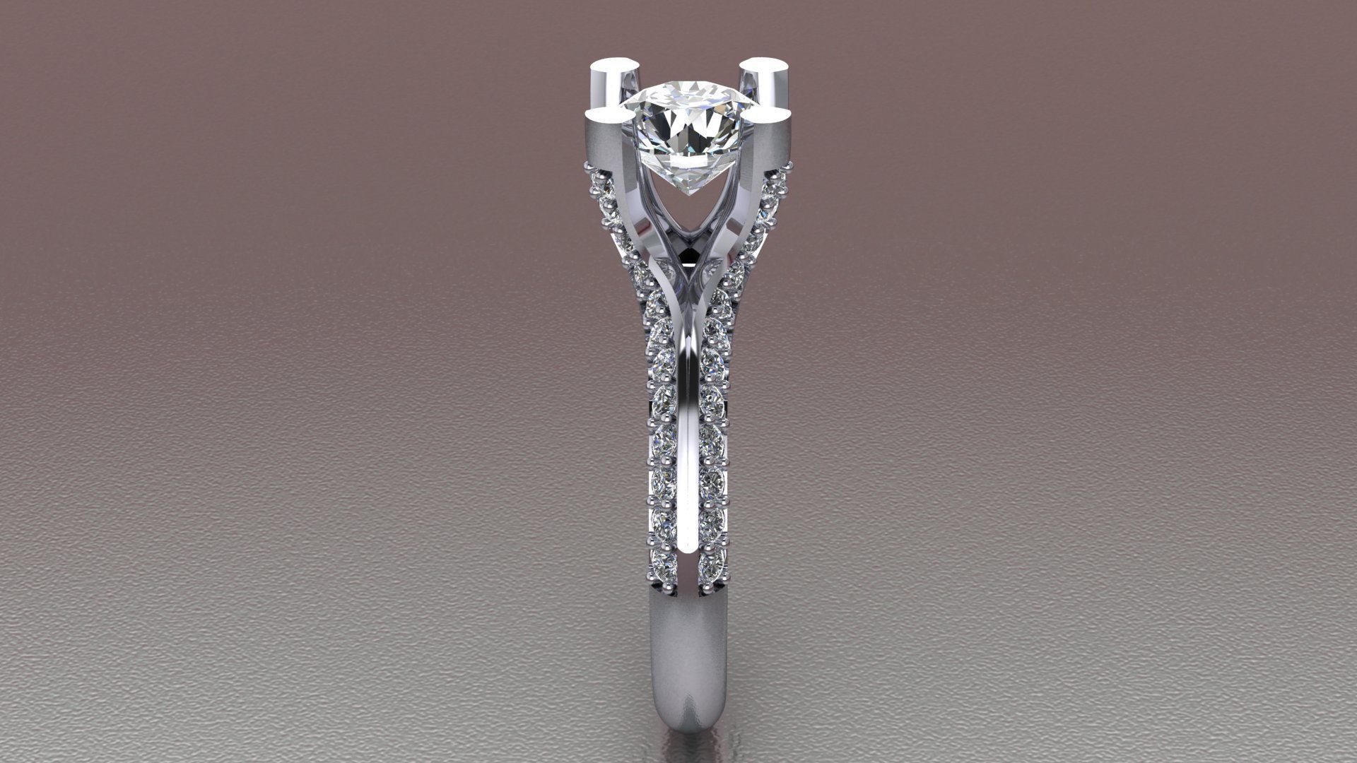 Diamond ring 3D print model_4