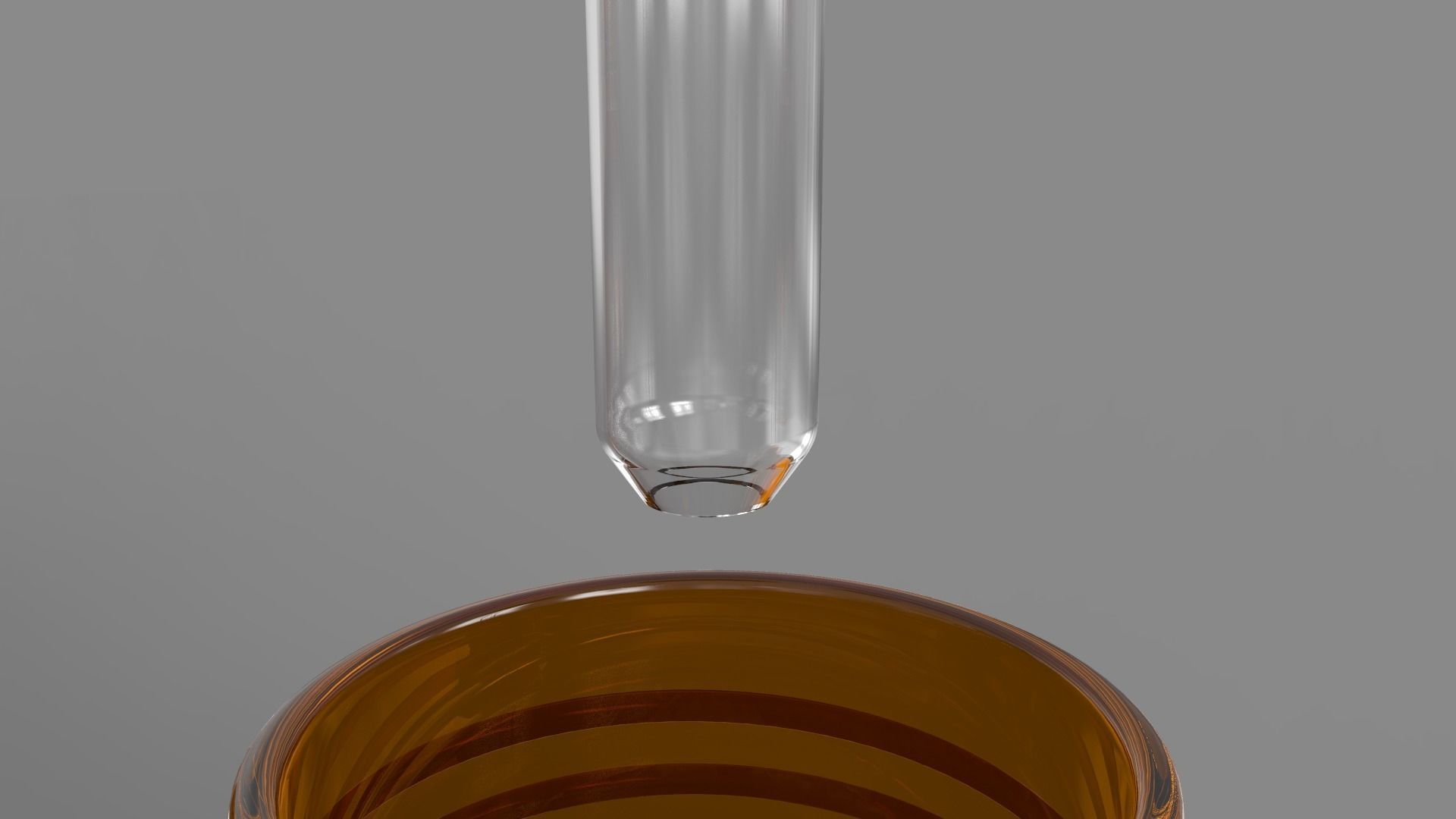 Amber Glass Bottles with Dropers - 3 Sizes 3D model_10