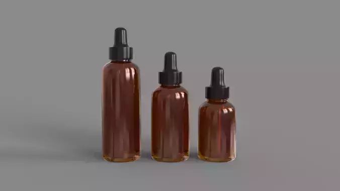 Amber Glass Bottles with Dropers - 3 Sizes