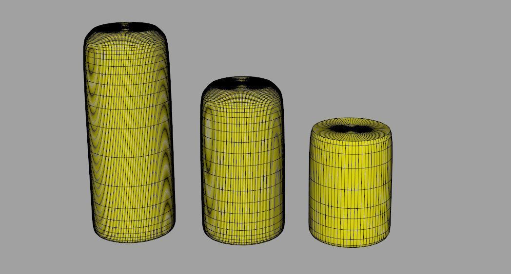 Amber Glass Bottles with Dropers - 3 Sizes 3D model_17