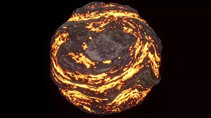 Lava PBR orange ball Texture