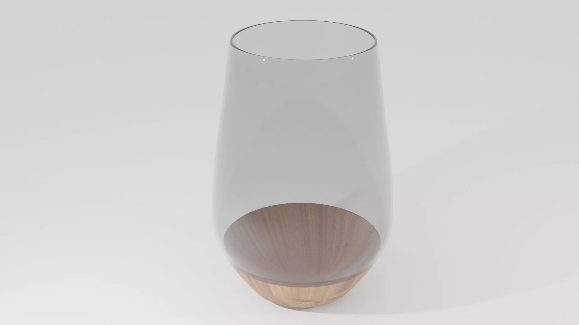 Wood water glass Free 3D model