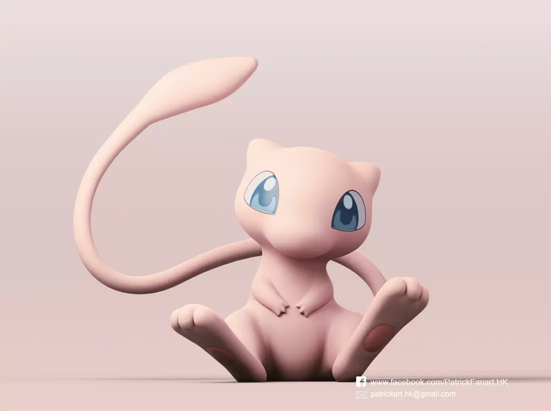 Mew-Pokemon pokemon character Free 3D print model_0