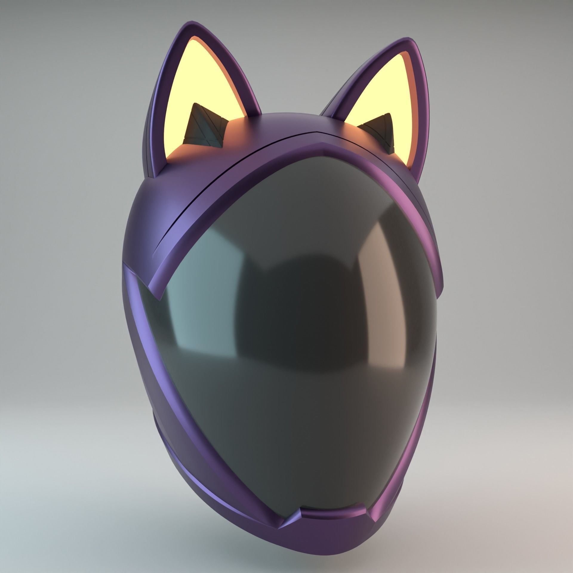 3d cat ear motorcycle helmet Adult Personalized Helmet,Men and Women Cool Cat Locomotive Motorcycle Full Face Helmet,DOT/FMVSS-218 Certification Standard,Suitable for All Seasons : Automotive Cat Ears Helmet Prop for