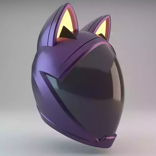KDA Akali Cat ears bike helmet 3D print model