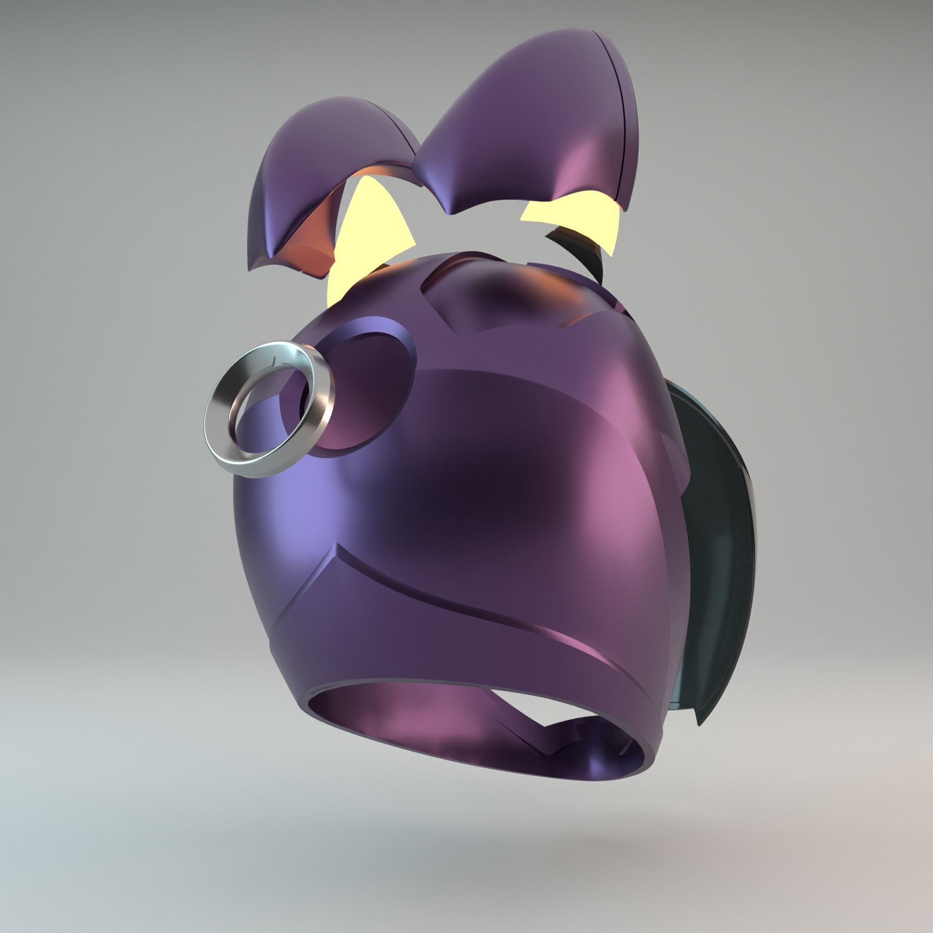 KDA Akali Cat ears bike helmet 3D model 3D printable | CGTrader
