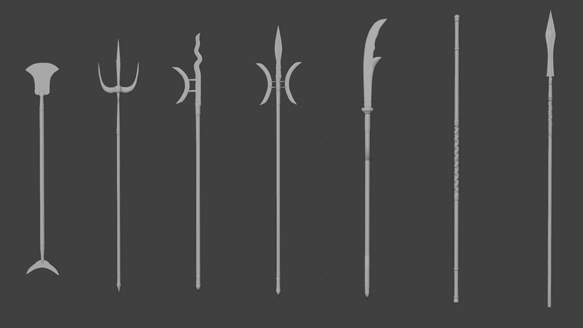 Wushu Weapons Collection 3D model_1