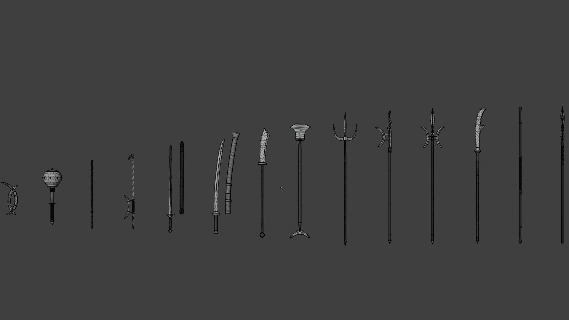 Wushu Weapons Collection 3D model_3