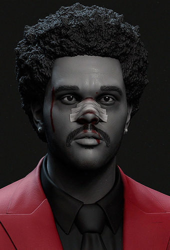 The Weeknd Bust 3D print model