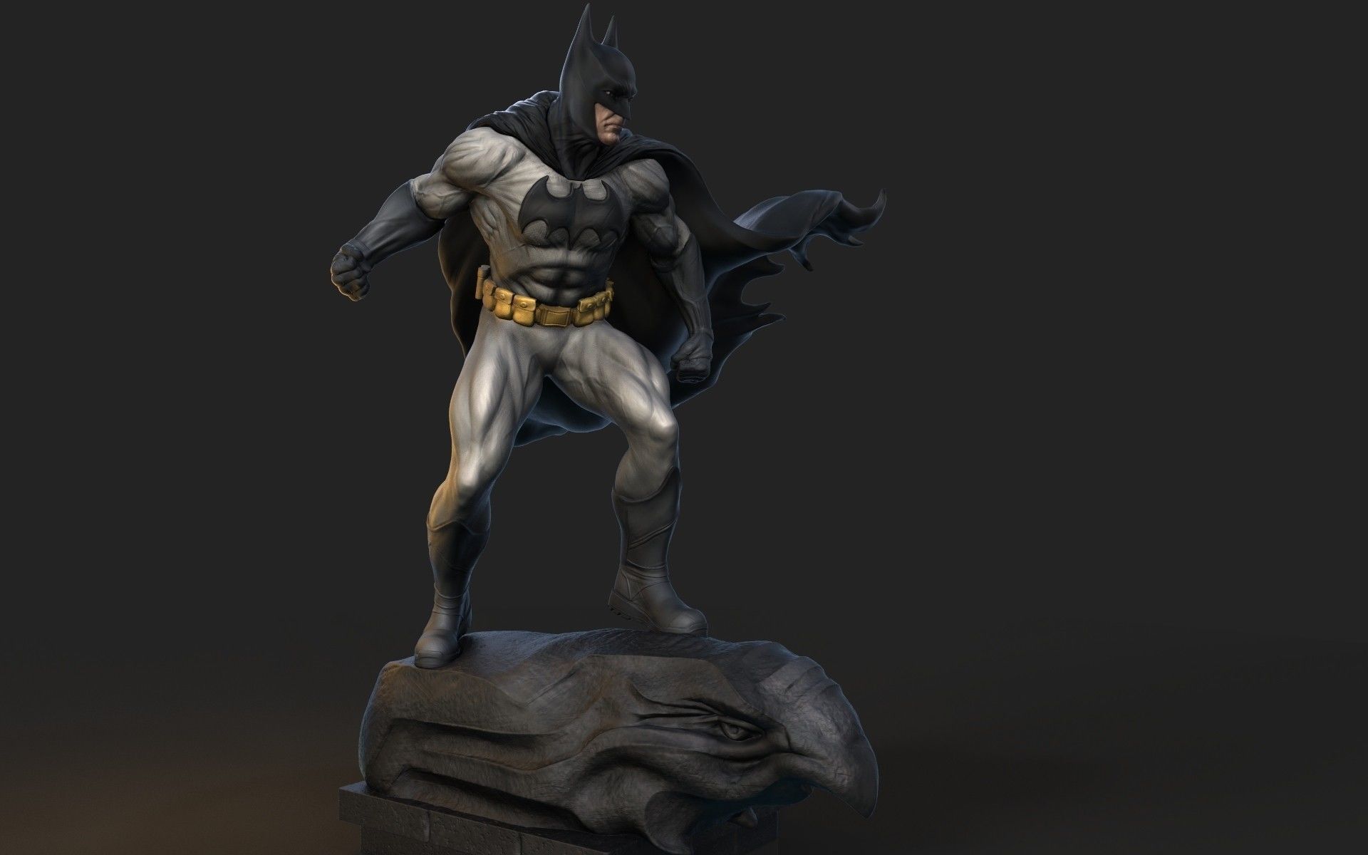 BATMAN statue 3D print model_2