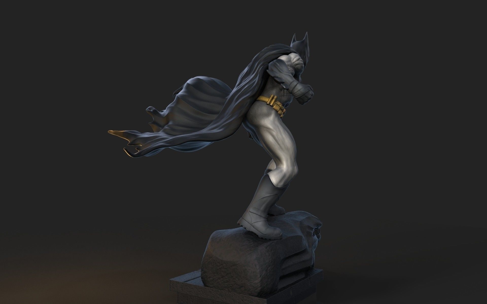 BATMAN statue 3D print model_1