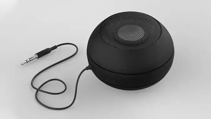 Speaker 3d model with light