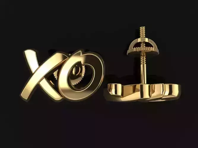 XO KISS AND HUG LOVE STUD EARRING