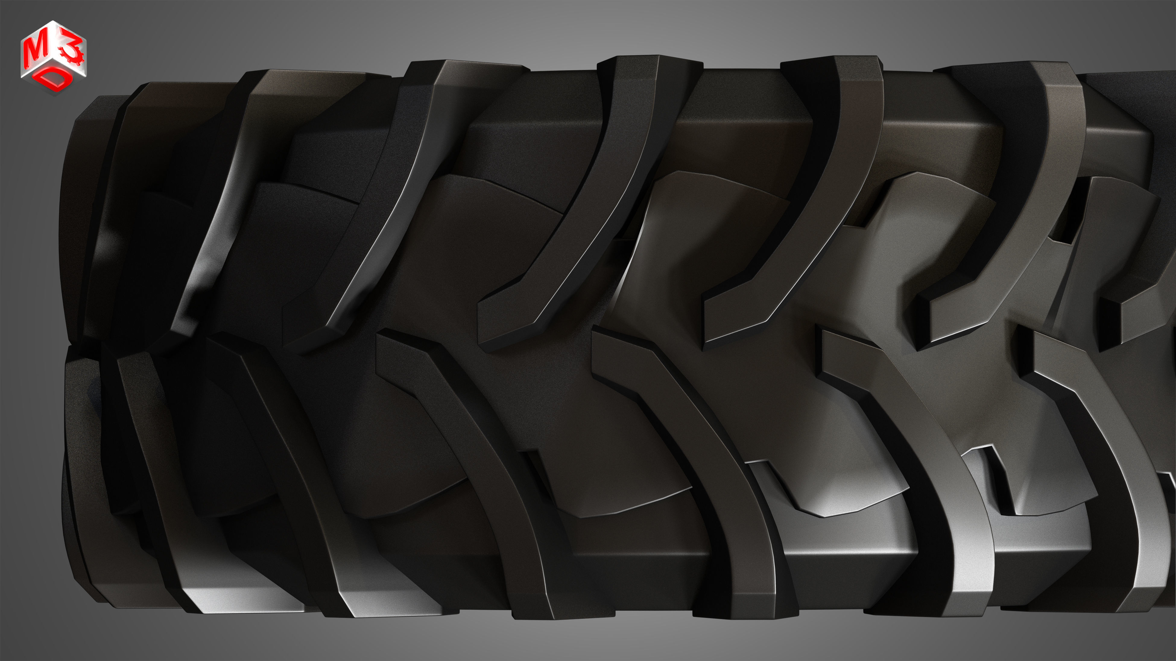 Tractor Tires and Rims - T02 3D model_9
