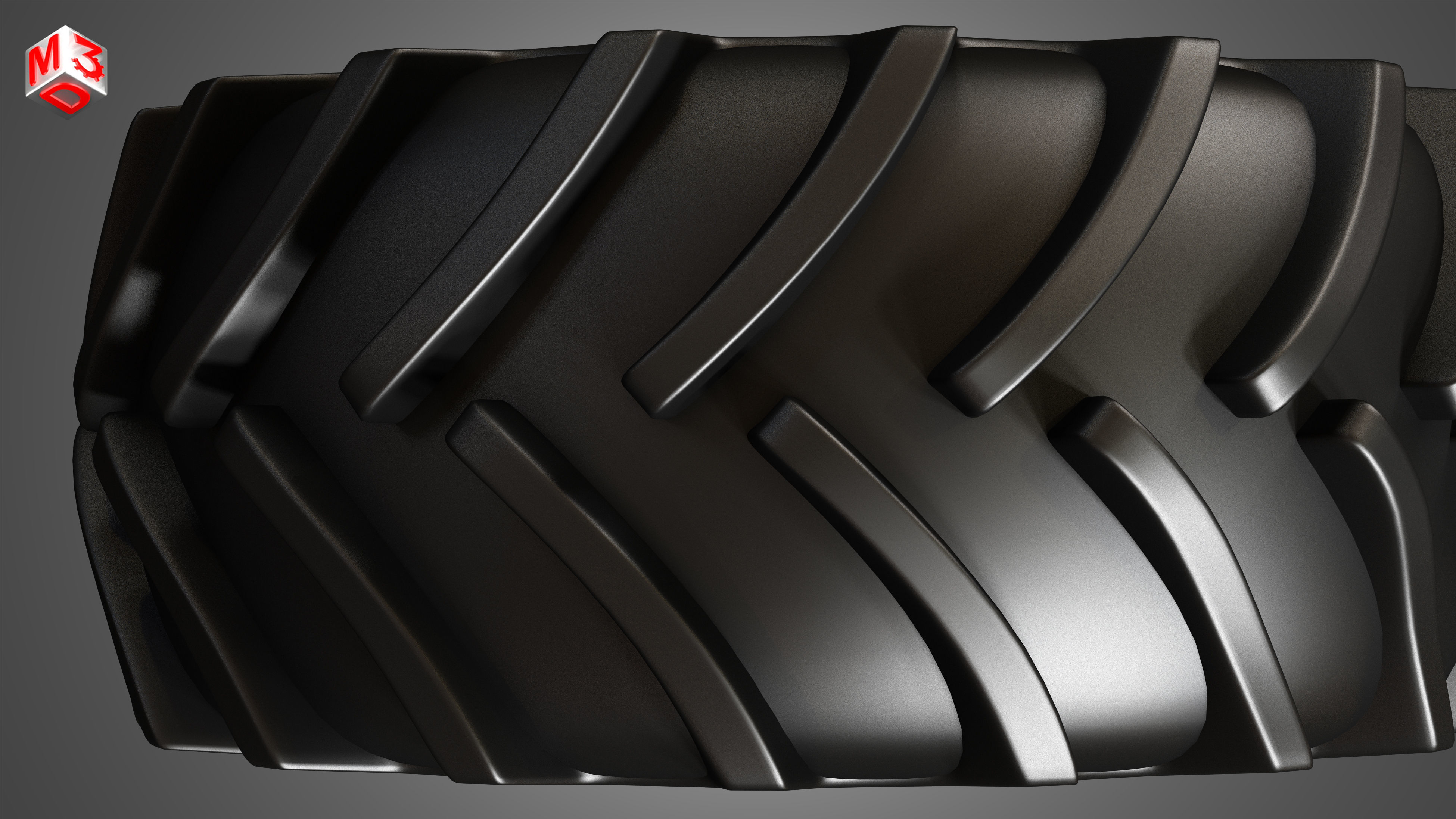 Tractor Tires and Rims - T02 3D model_10