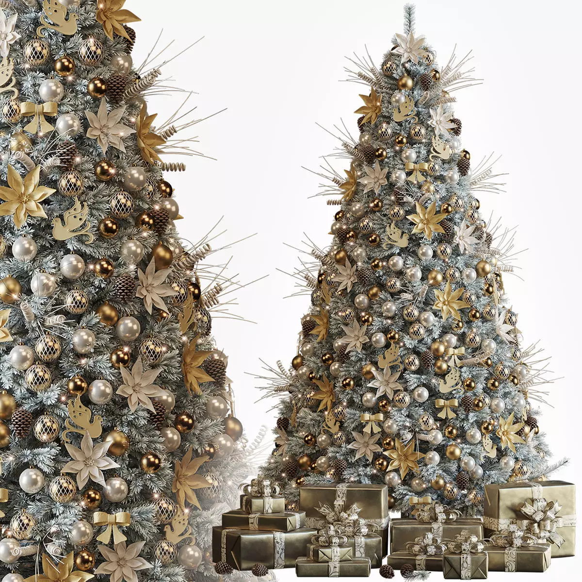 CHRISTMAS TREE DECORATIVE SET 3D model_0