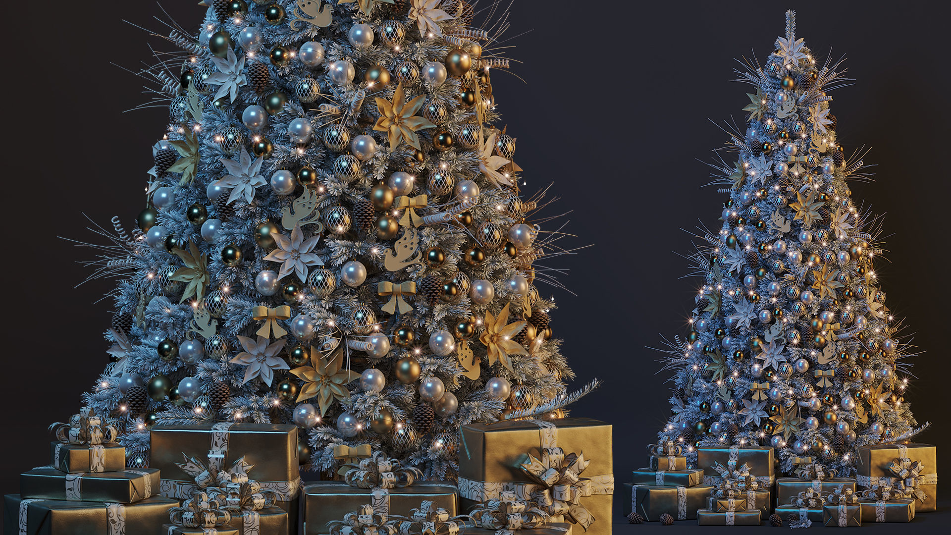 CHRISTMAS TREE DECORATIVE SET 3D model_2