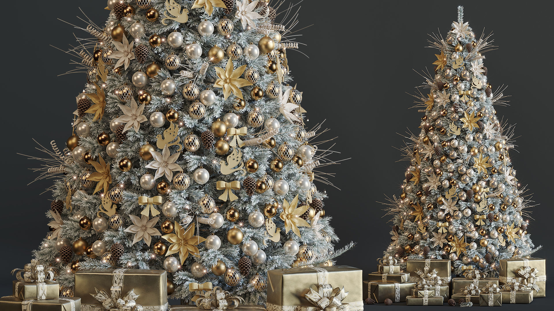 CHRISTMAS TREE DECORATIVE SET 3D model_1