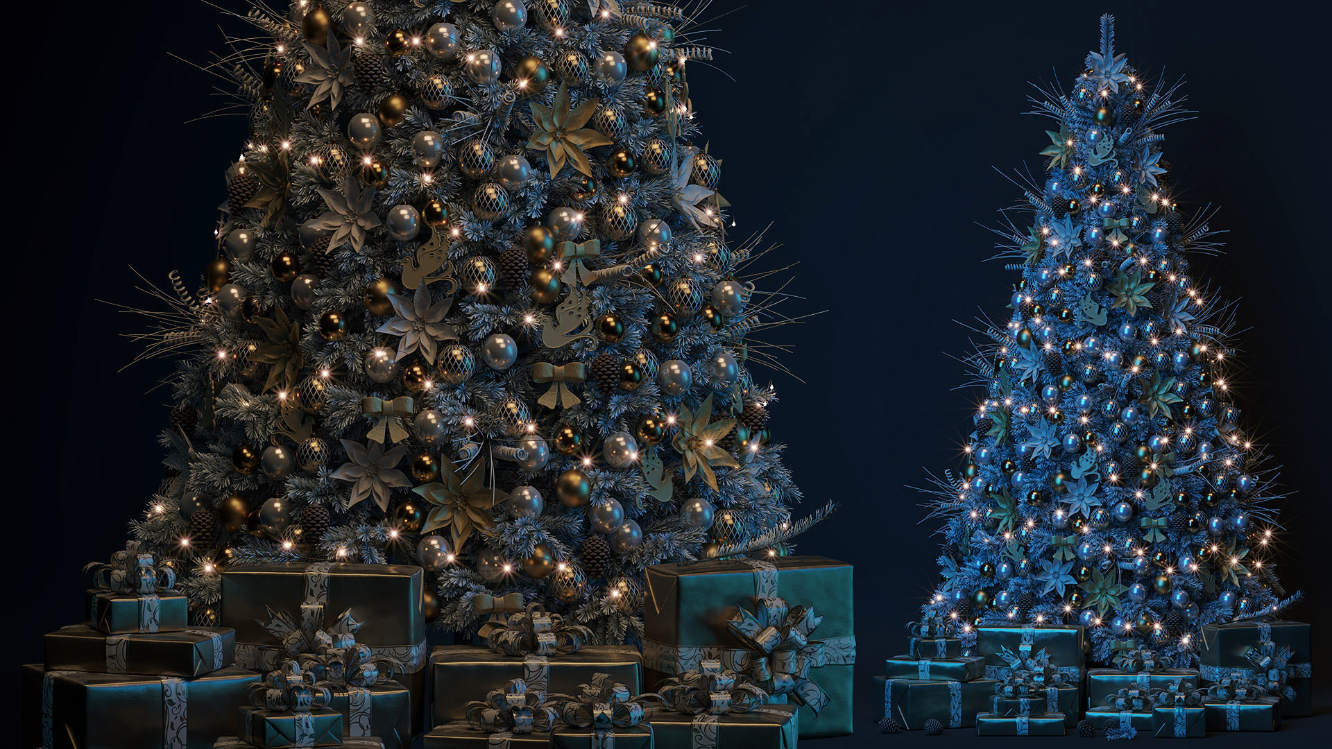 CHRISTMAS TREE DECORATIVE SET 3D model_3