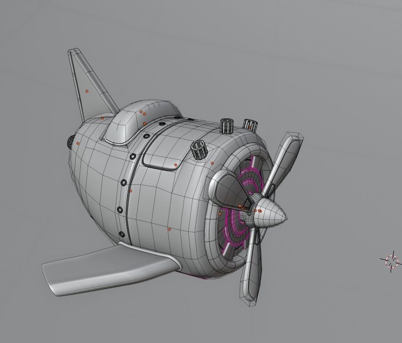 Cartoon Lowpoly Helicopter 3D Model Low-poly 3D model_9