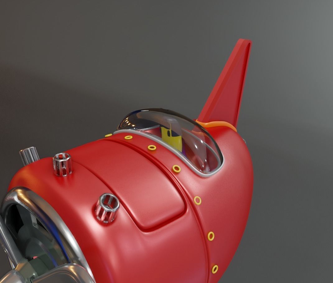 Cartoon Lowpoly Helicopter 3D Model Low-poly 3D model_5