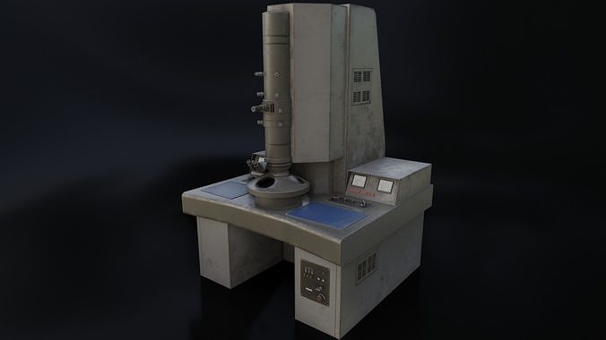 Old Dirty Electron Microscope Low-poly 3D model