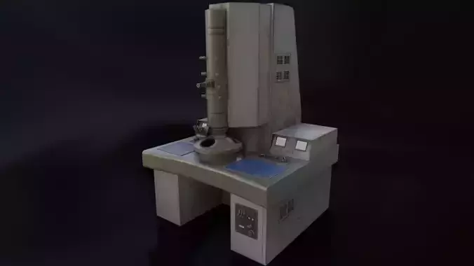 Old Dirty Electron Microscope Low-poly 3D model