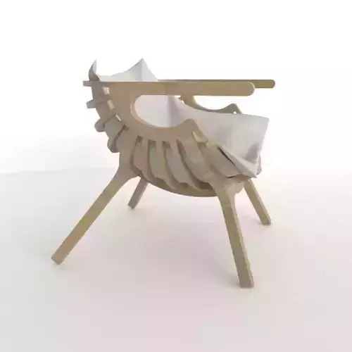 Wood armchair