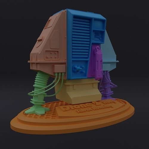 Silent Running Huey - Drone 2 3D print model