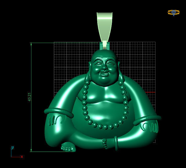 PENDANT BUDDHA 3D print model_4