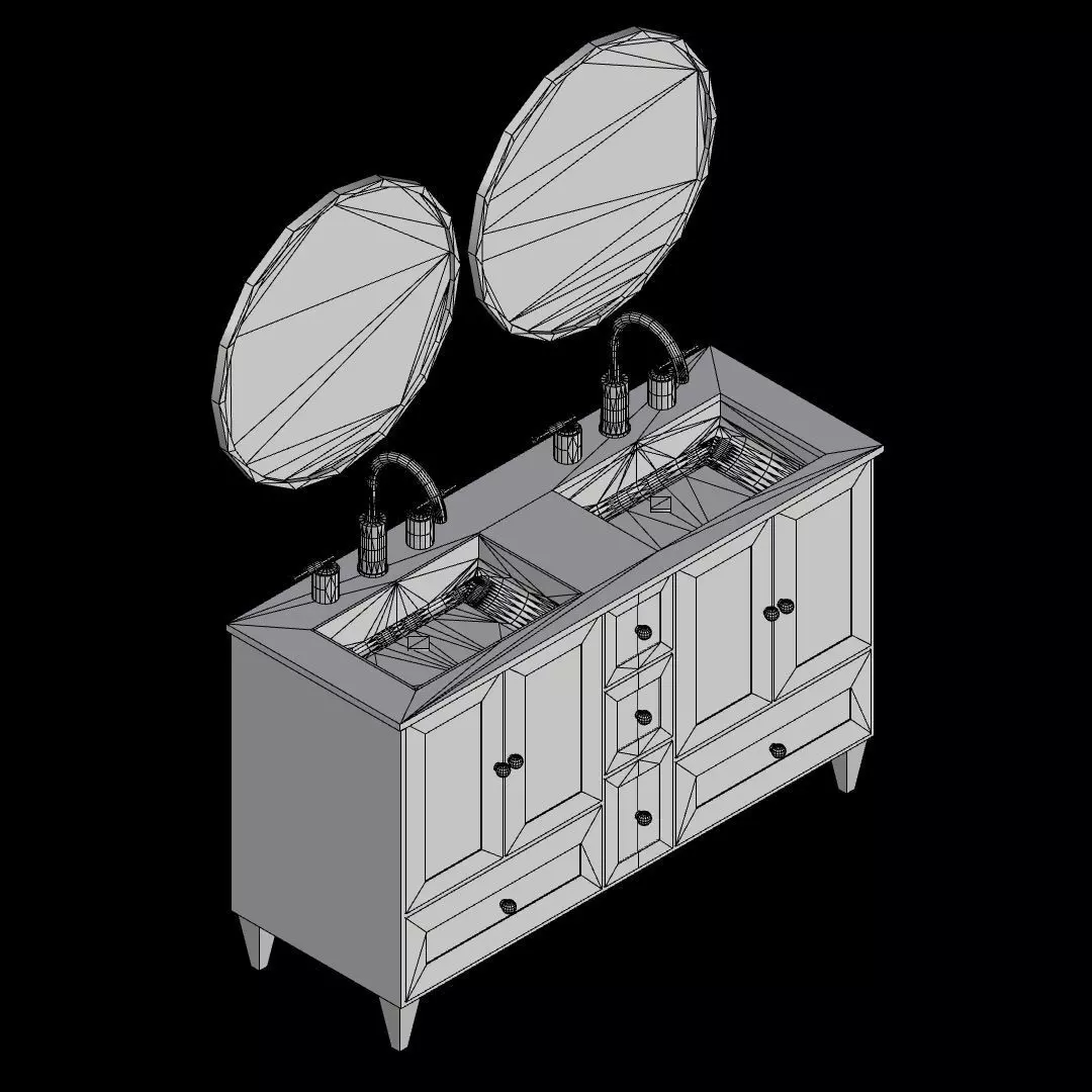 Bathroom Sink Free low-poly 3D model_0