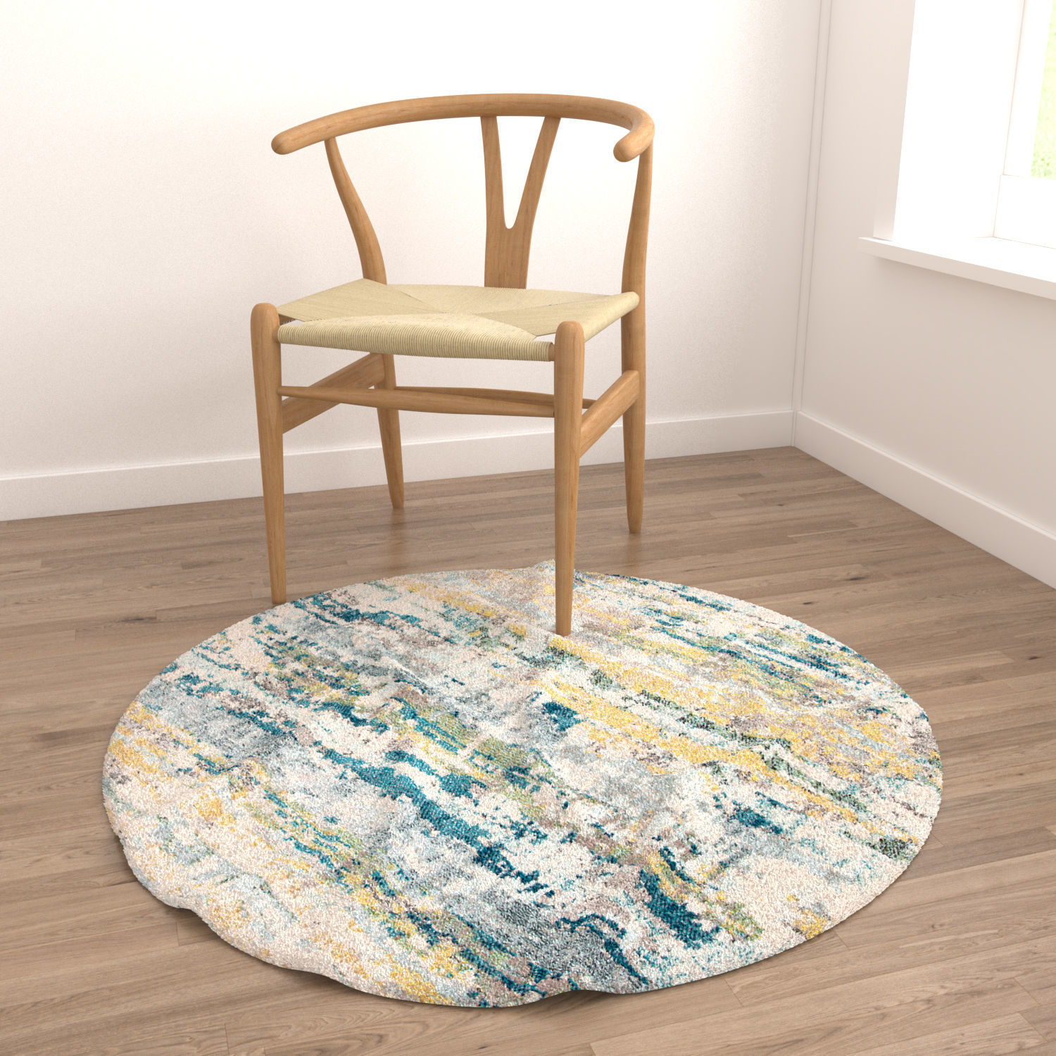 Round Rug Set 130 3D model_3