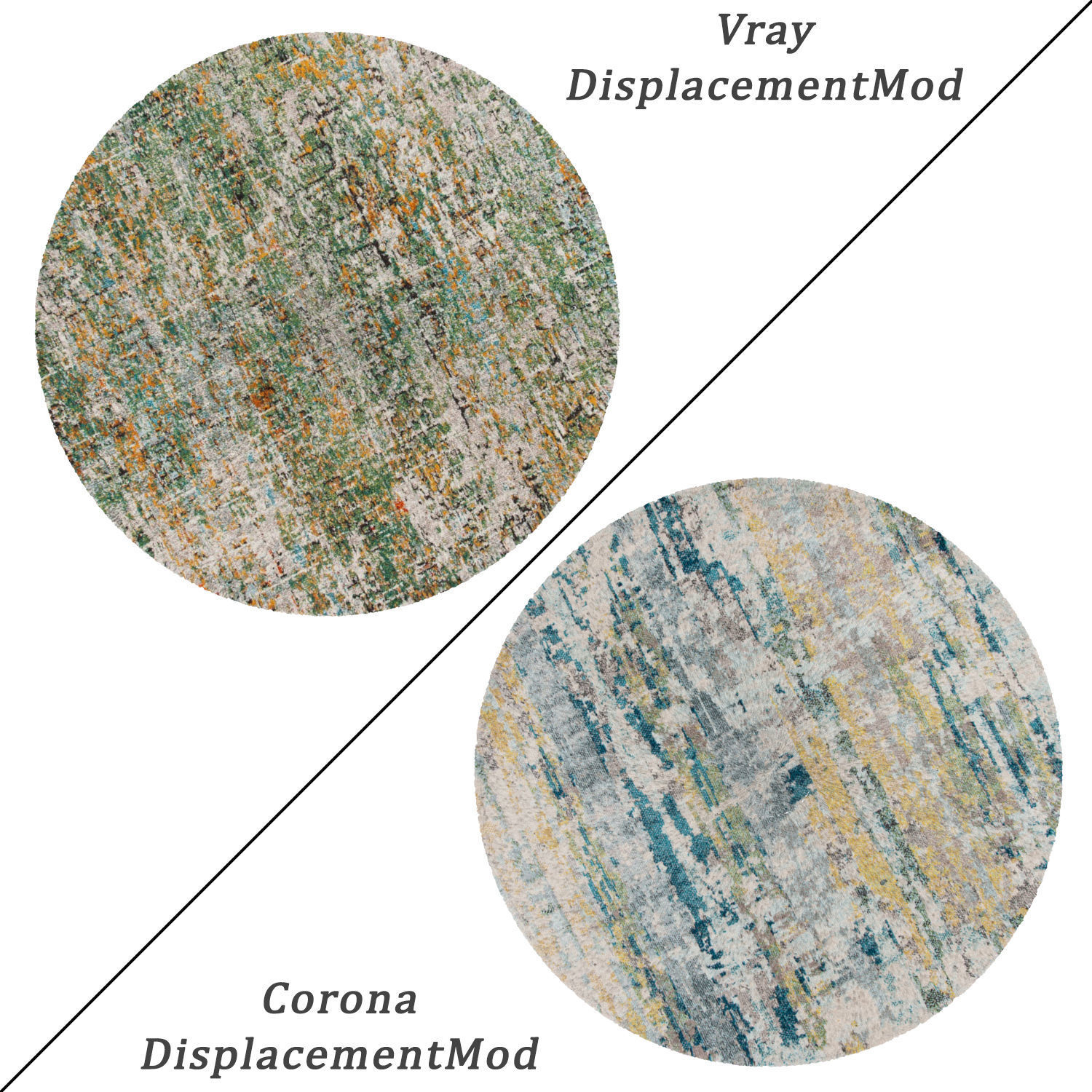 Round Rug Set 130 3D model_1