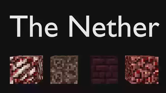 Blender Minecraft Nether Blocks Cycles Only Free 3D model