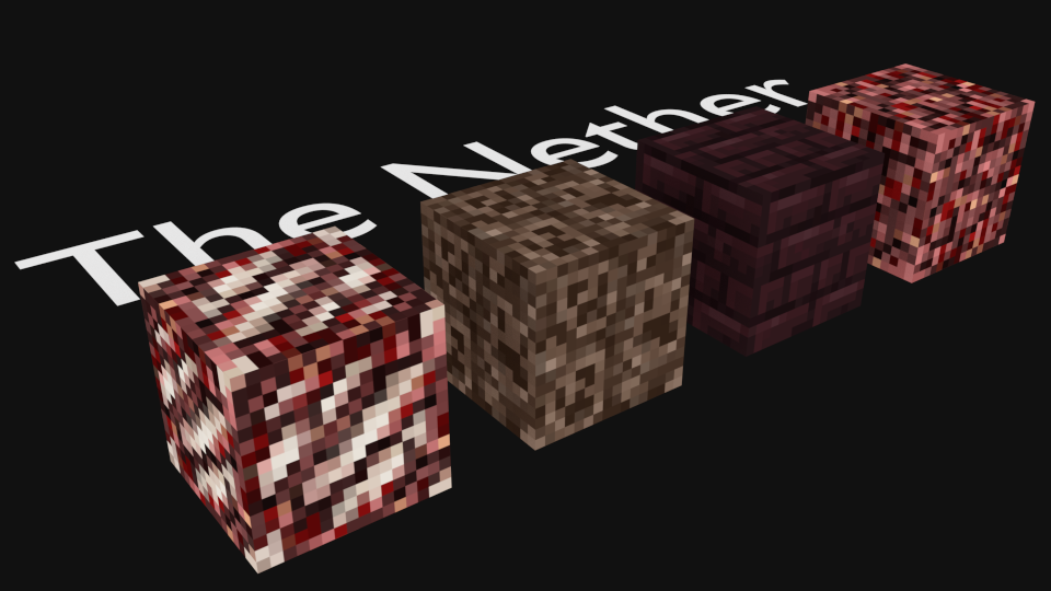 Blender Minecraft Nether Blocks Cycles Only Free 3D model_1