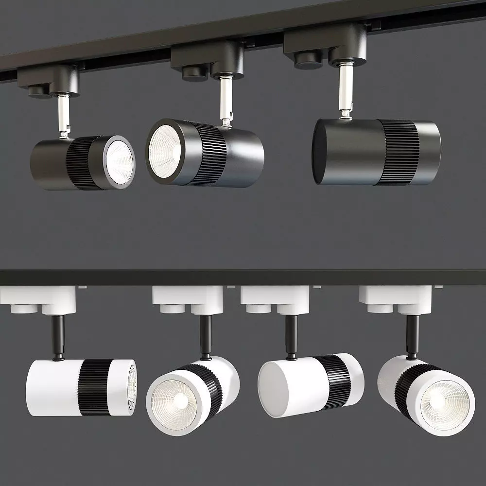 Glitz Neutral LED Spot Track Light 3D model_0