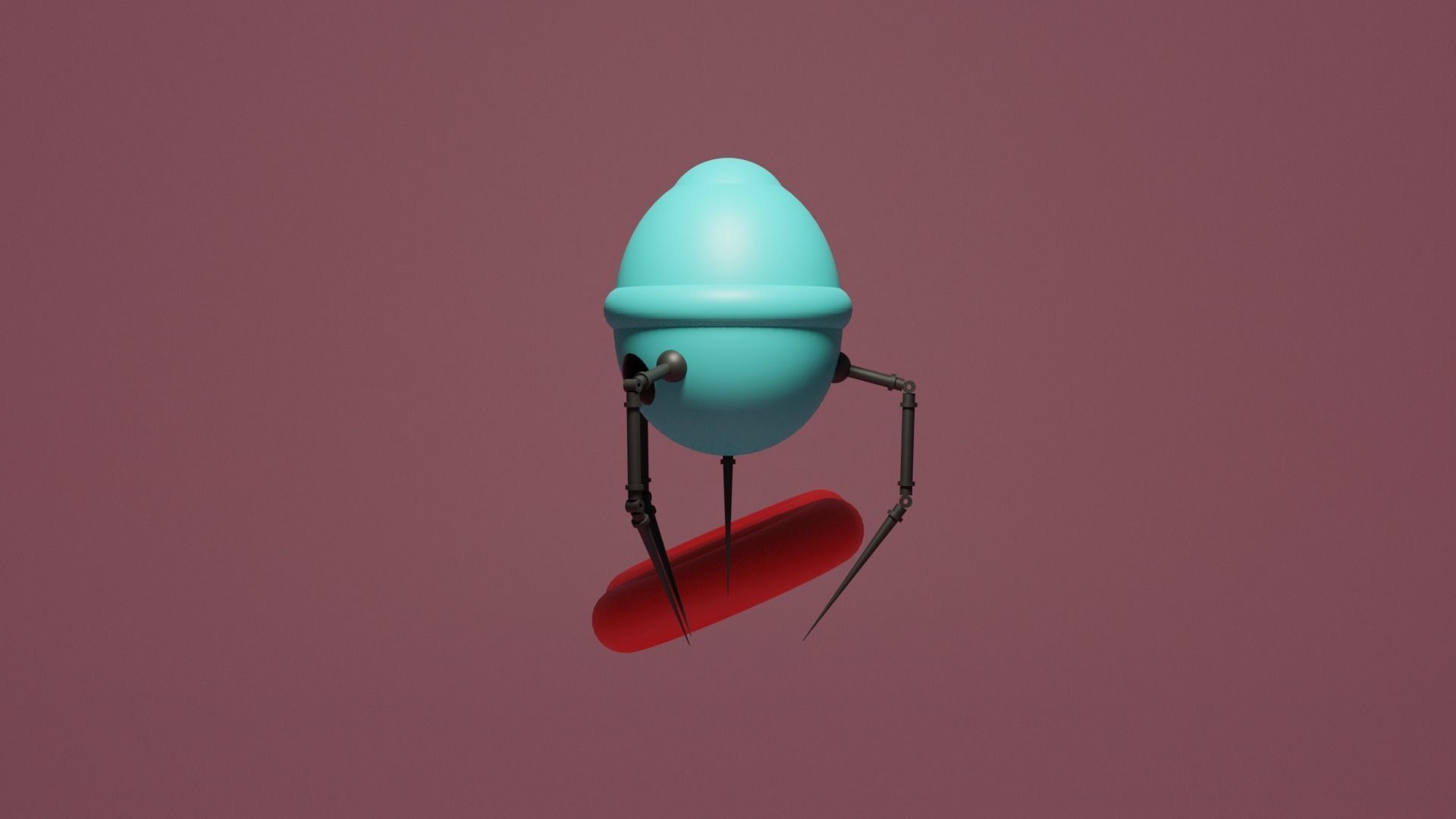 Nanobot and Red Blood Cells Low-poly 3D model_9