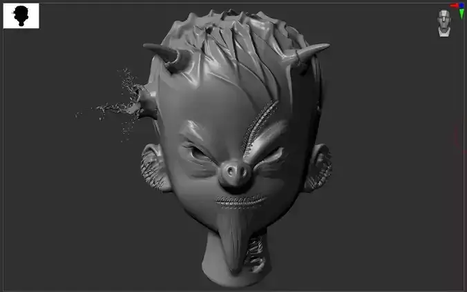 Surreal Zbrush Skull Human Hand Monster