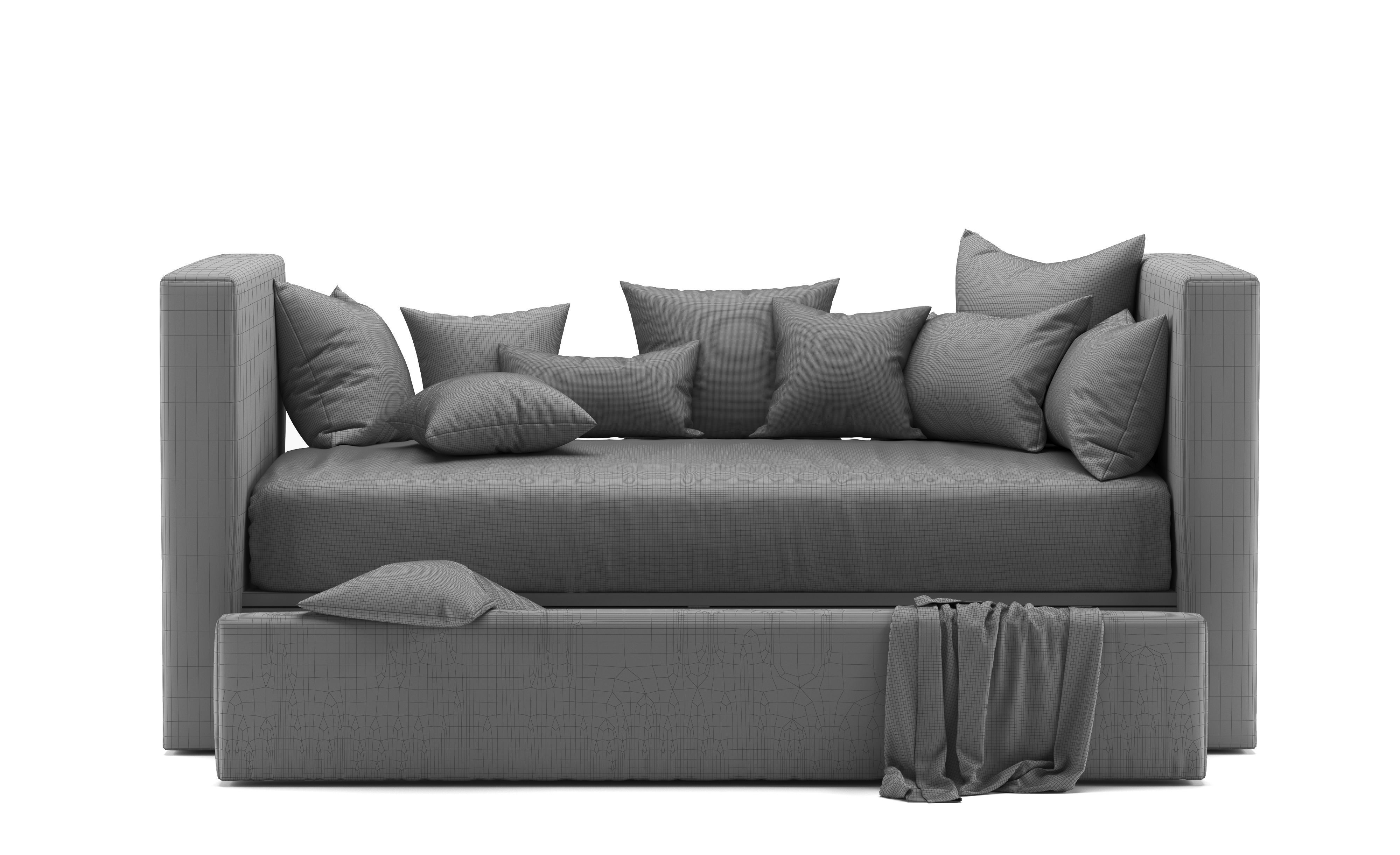 Urban daybed and trundle  3D model_8
