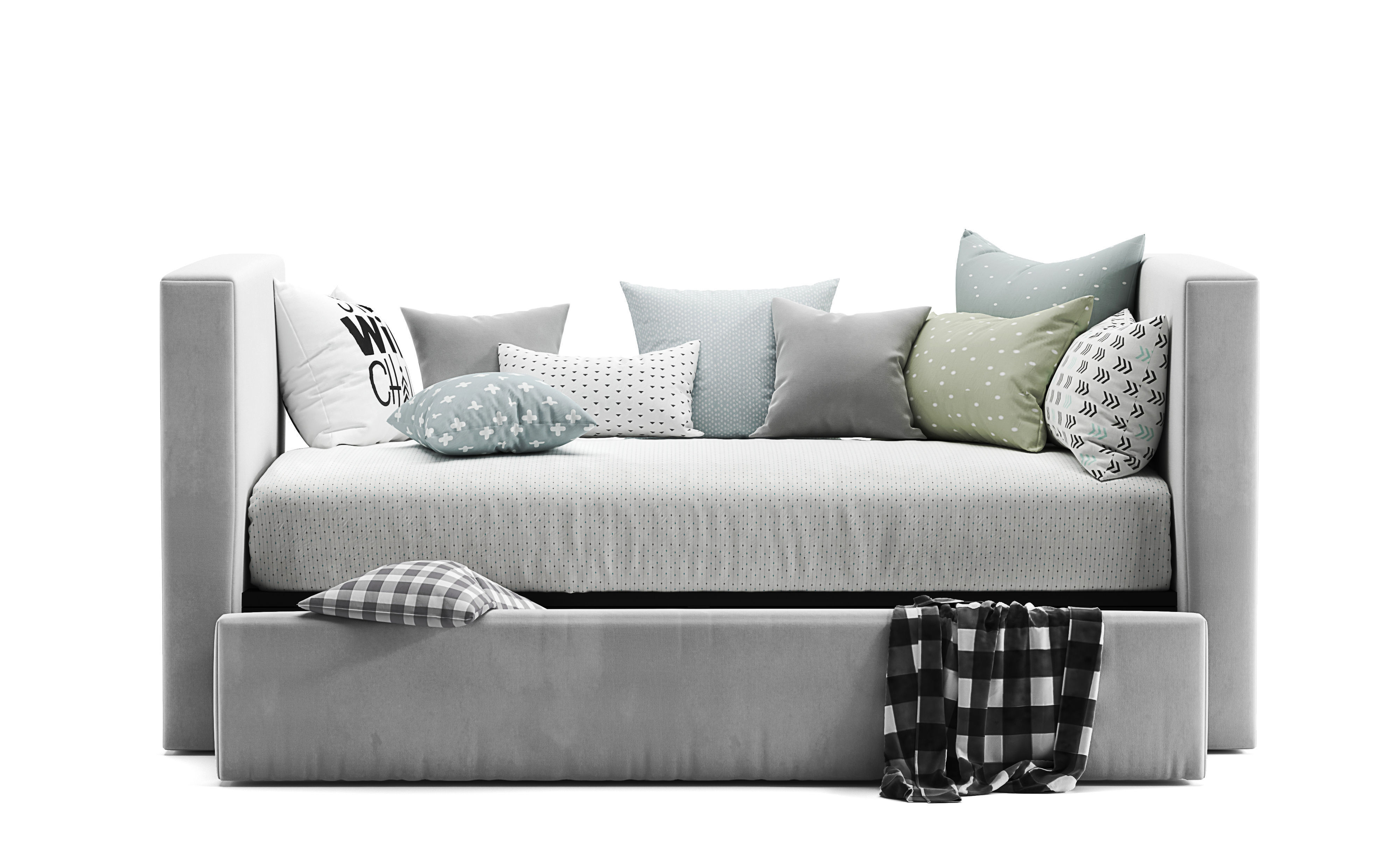 Urban daybed and trundle  3D model_7