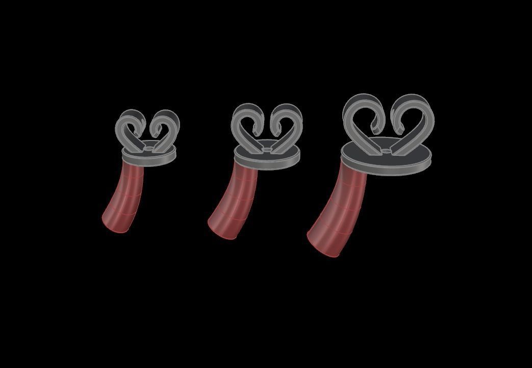 HEART SHAPE EARRING BACK SET MIX SIZE 3D print model_15