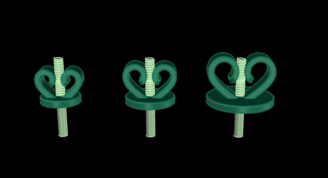 HEART SHAPE EARRING BACK SET MIX SIZE 3D print model_14