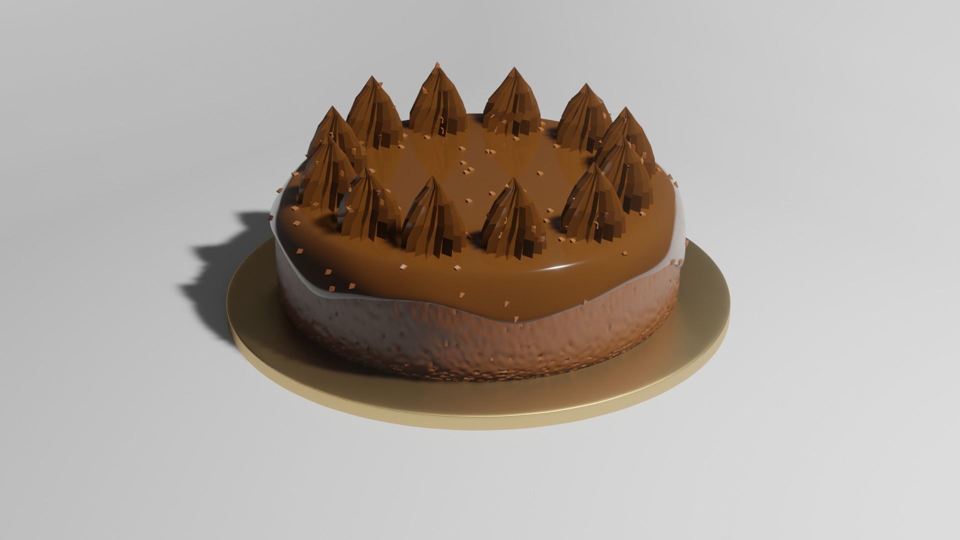 Chocolate cake Free 3D model_2