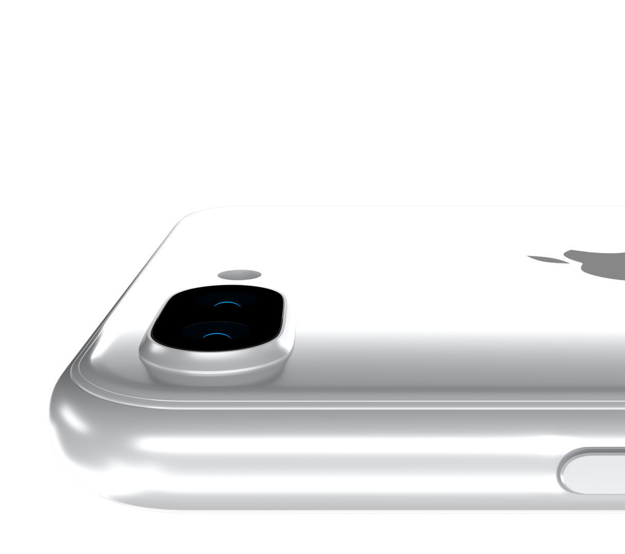 Apple iPhone 8 Plus Silver  Low-poly 3D model_11