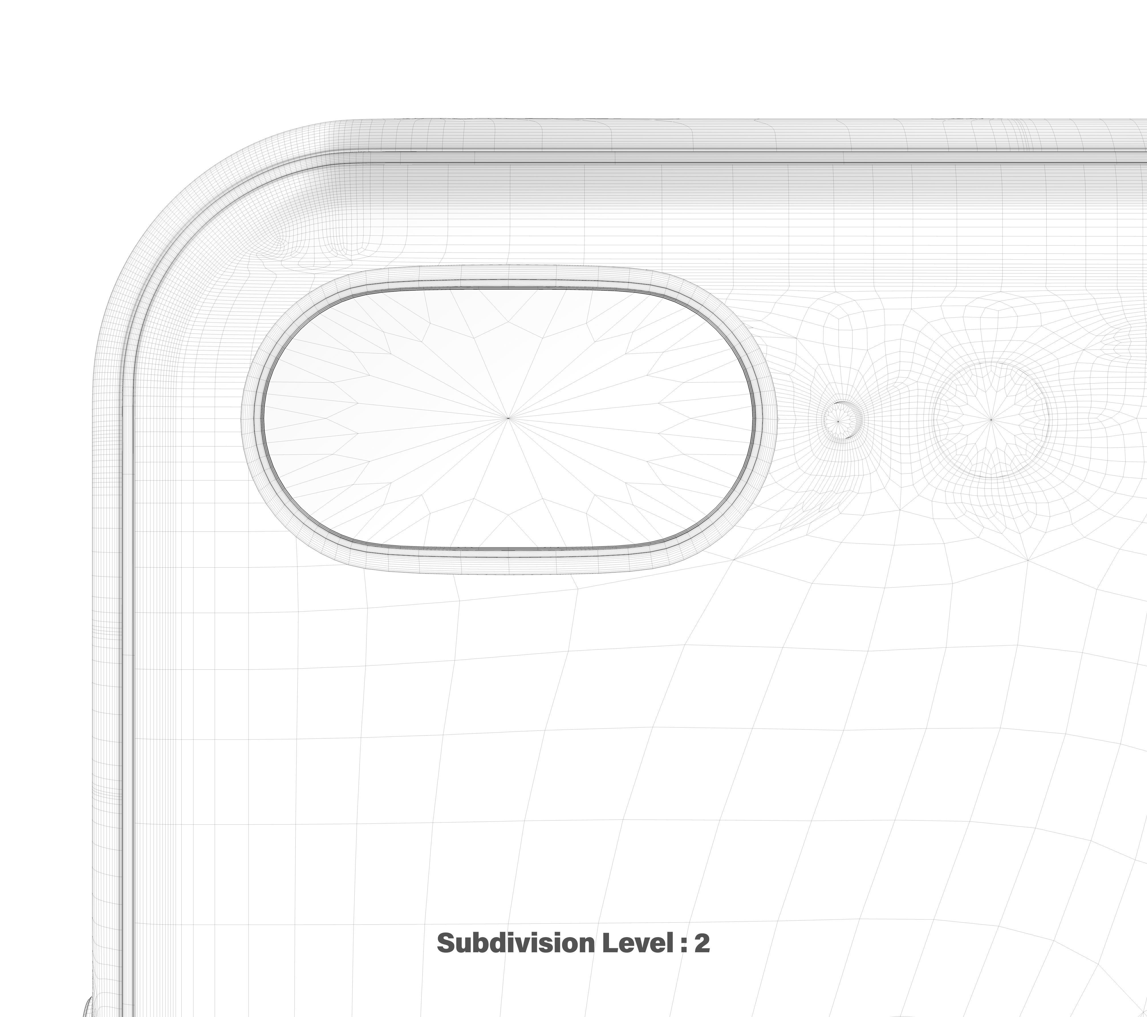 Apple iPhone 8 Plus Silver  Low-poly 3D model_17