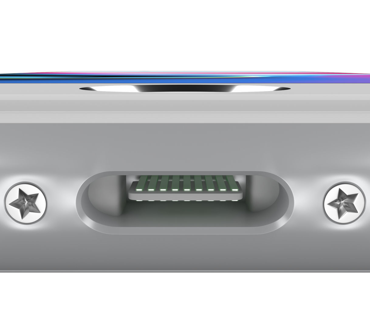 Apple iPhone 8 Plus Silver  Low-poly 3D model_8