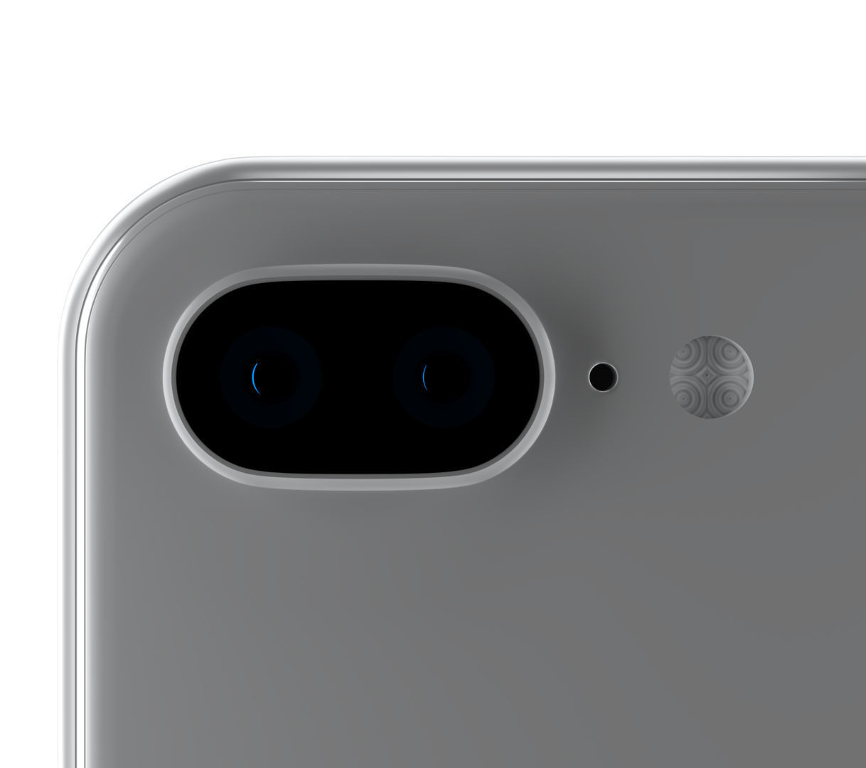 Apple iPhone 8 Plus Silver  Low-poly 3D model_10