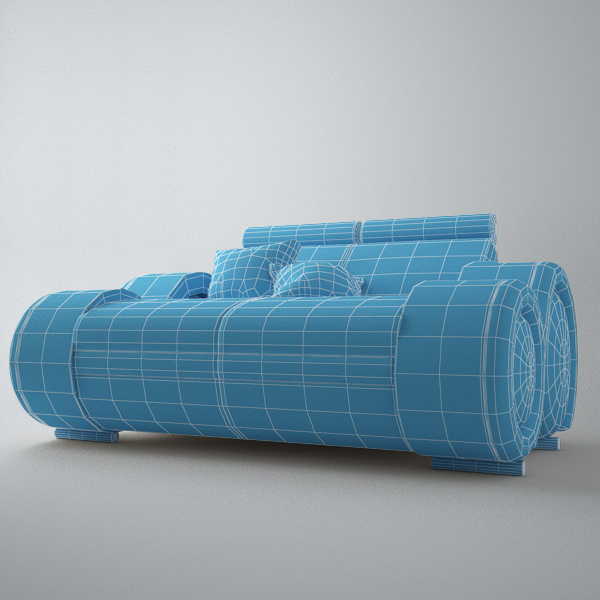 Modern Sofa 2x 3D model_3