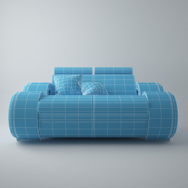 Modern Sofa 2x 3D model_1